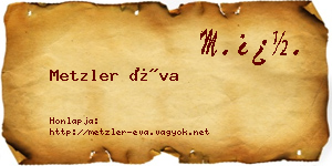 Metzler Éva névjegykártya